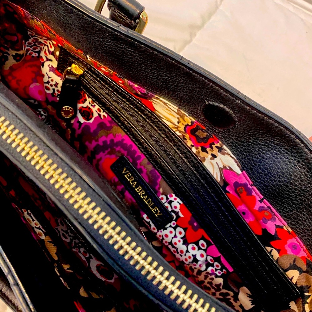 Vera Bradley quilted leather satchel - Emma - Picture 3 of 6